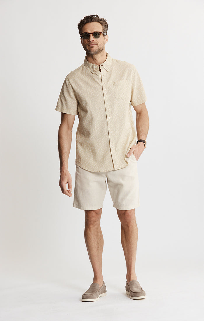 Cotton Linen Short Sleeve Shirt