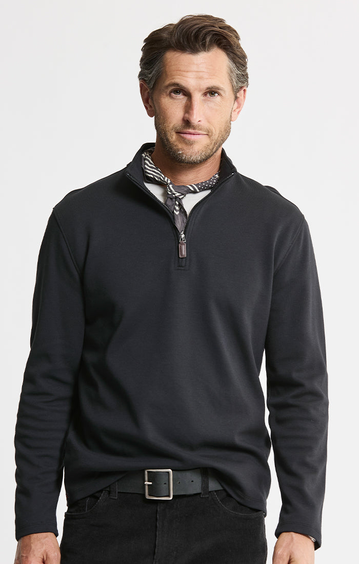 Cotton Modal Blend Quarter Zip Pullover