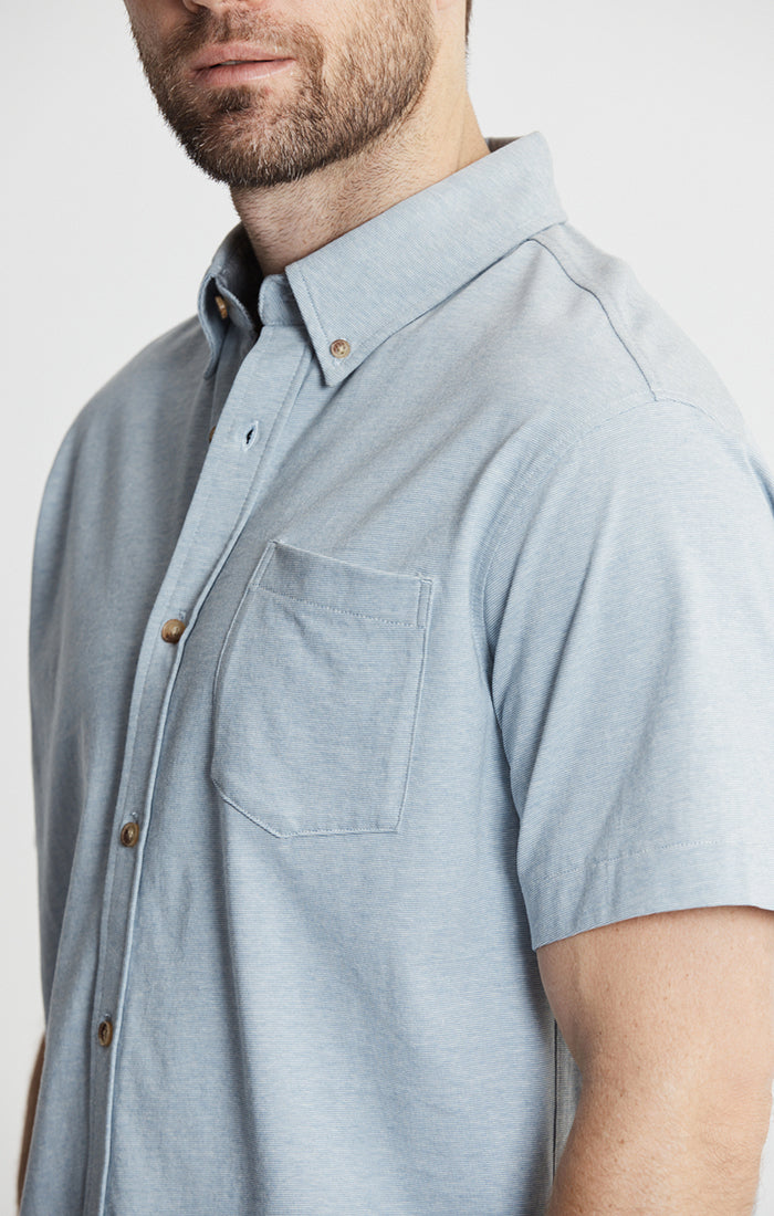 Knit Cotton Short Sleeve Shirt