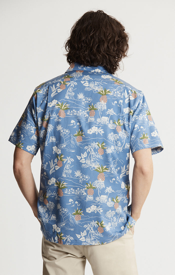 Lyocell Twill Short Sleeve Camp Shirt