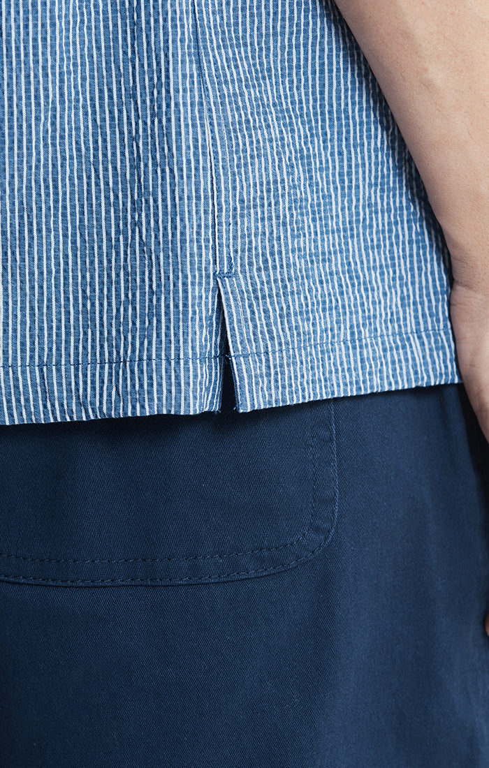 Seersucker Short Sleeve Camp Shirt