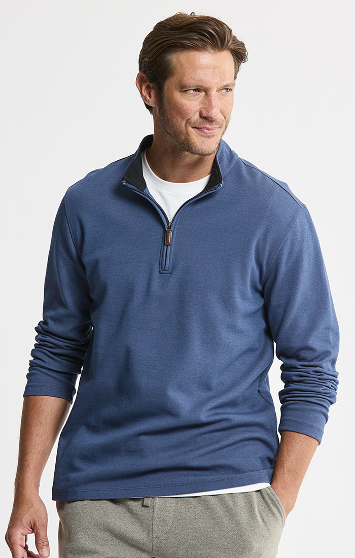 Cotton Modal Blend Quarter Zip Pullover