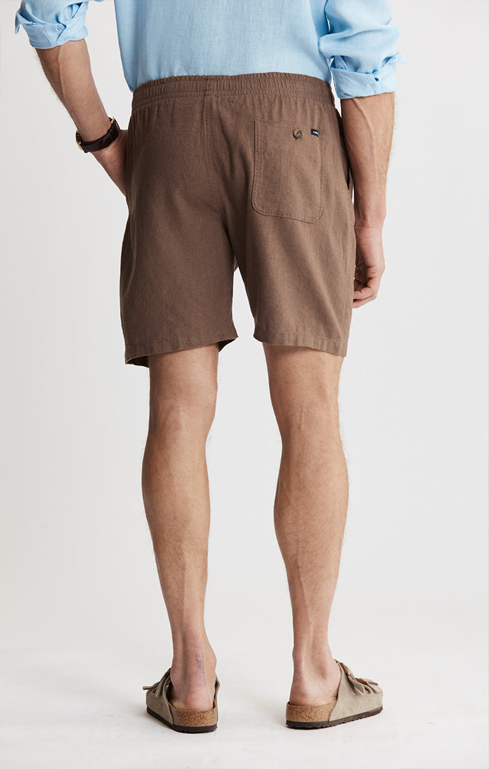 Linen Pull On Shorts