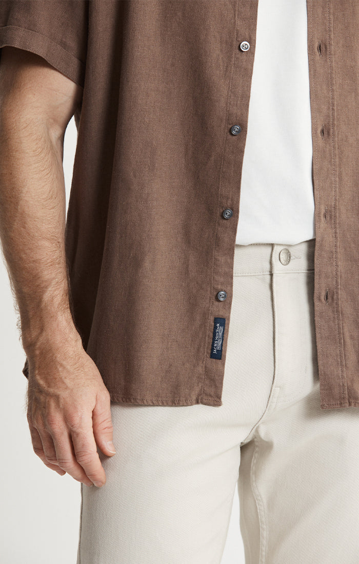 Noho Short Sleeve Linen Viscose Shirt