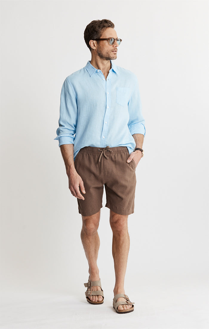 Linen Pull On Shorts