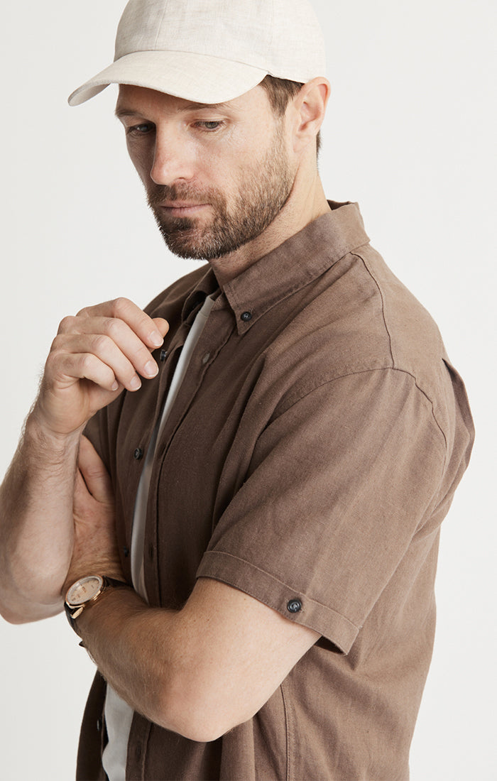 Noho Short Sleeve Linen Viscose Shirt