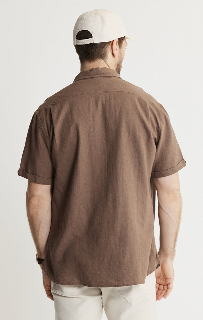 Noho Short Sleeve Linen Viscose Shirt
