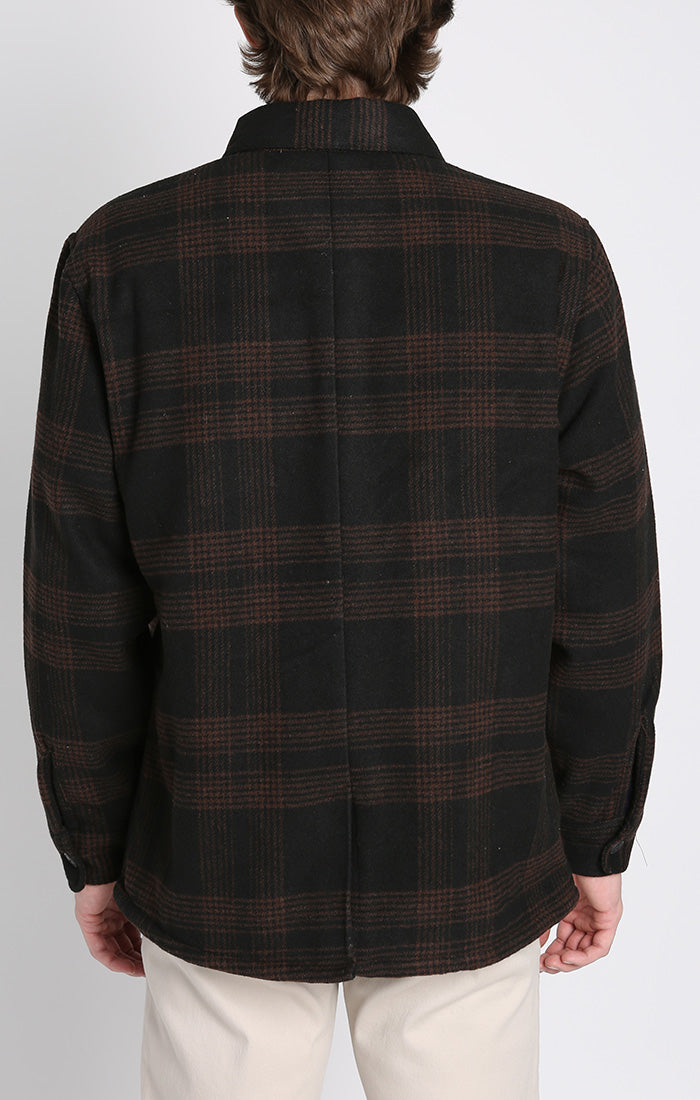 Yates Wool Blend Sherpa Lined Shirt Jacket