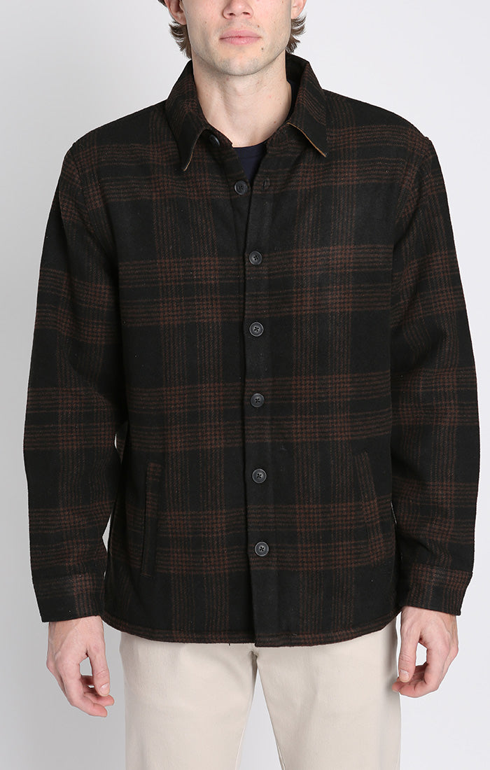 Yates Wool Blend Sherpa Lined Shirt Jacket