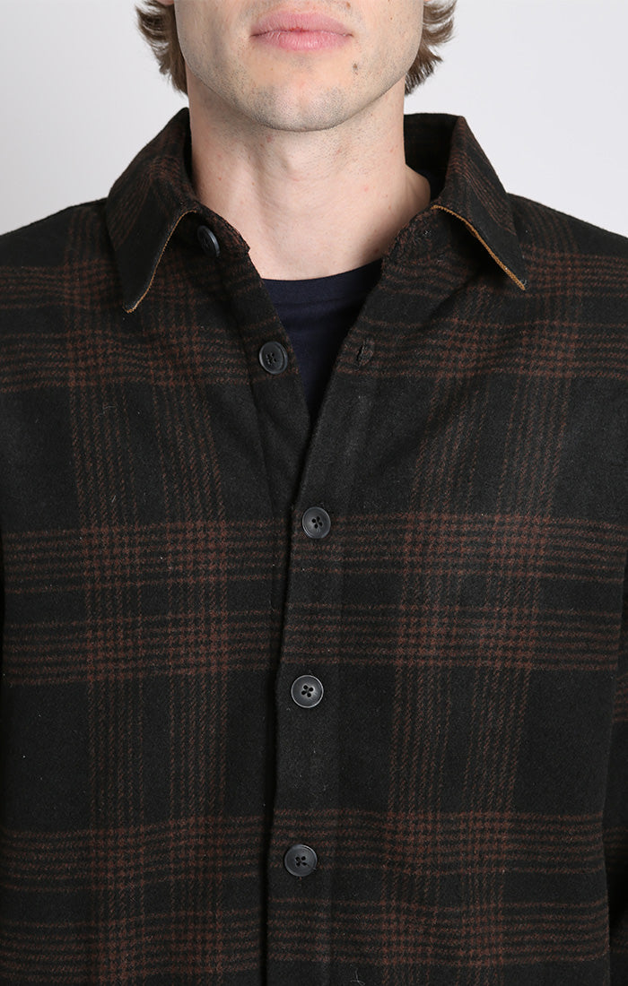 Yates Wool Blend Sherpa Lined Shirt Jacket