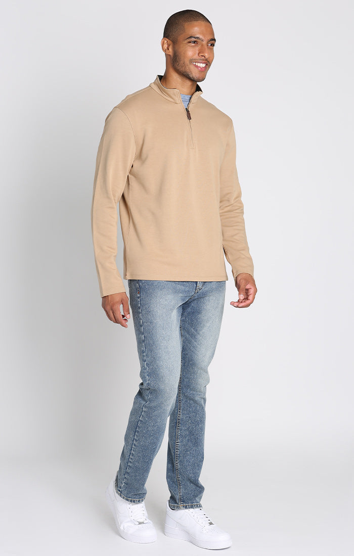 Cotton Modal Blend Quarter Zip Pullover