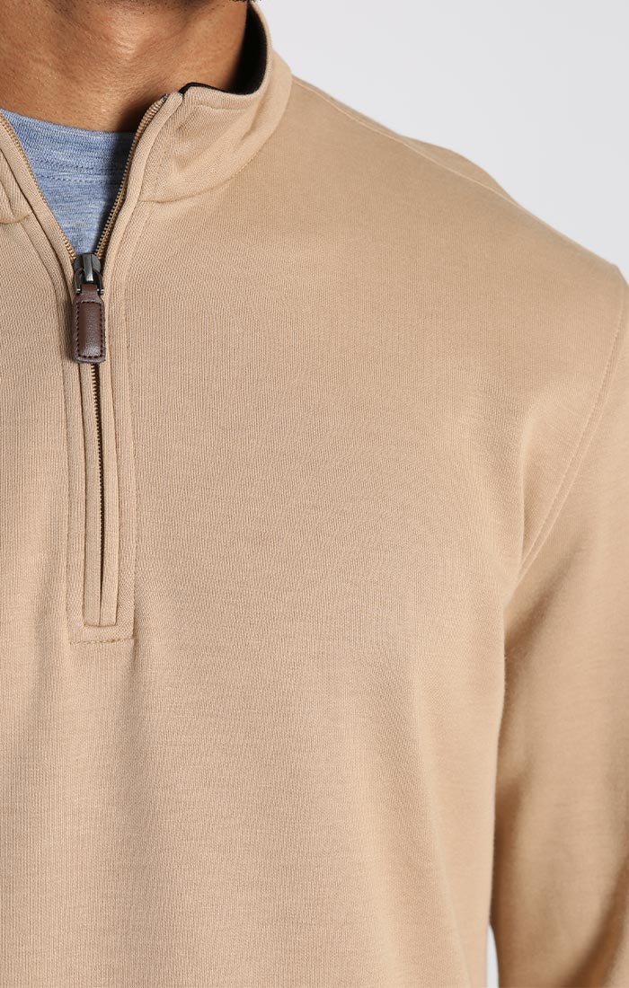 Cotton Modal Blend Quarter Zip Pullover