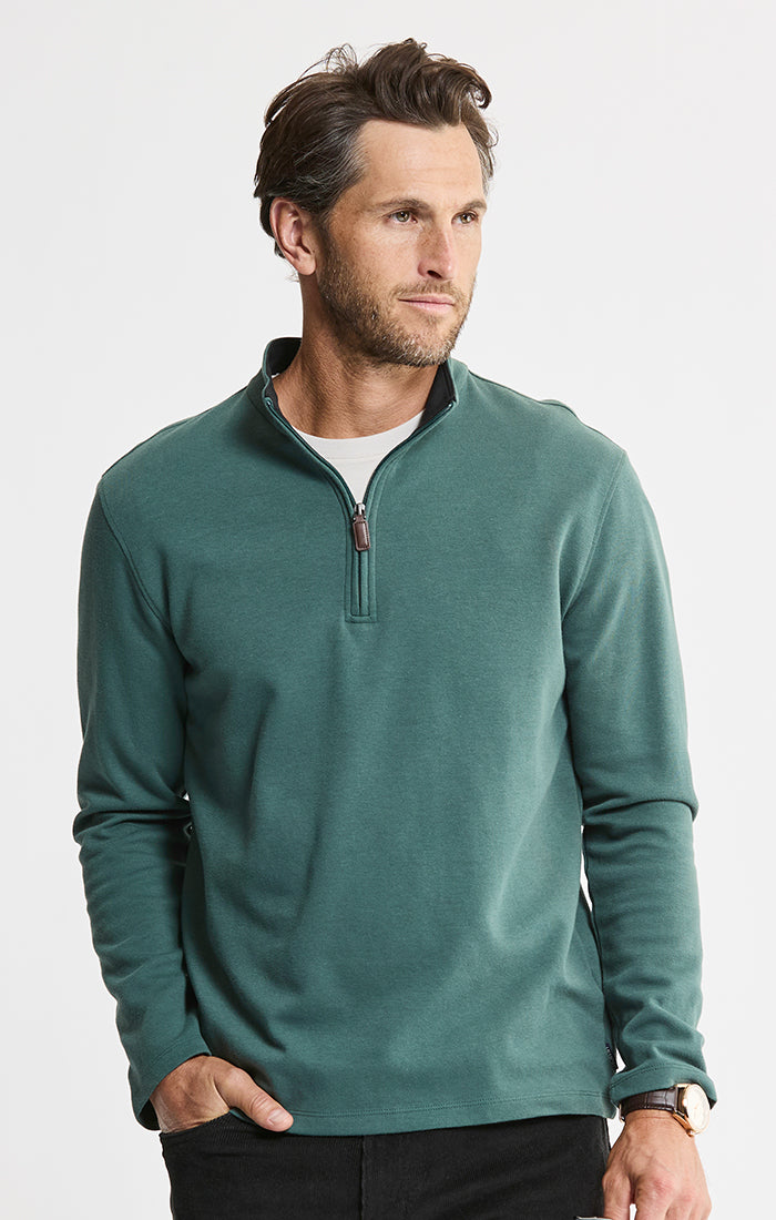 Cotton Modal Blend Quarter Zip Pullover