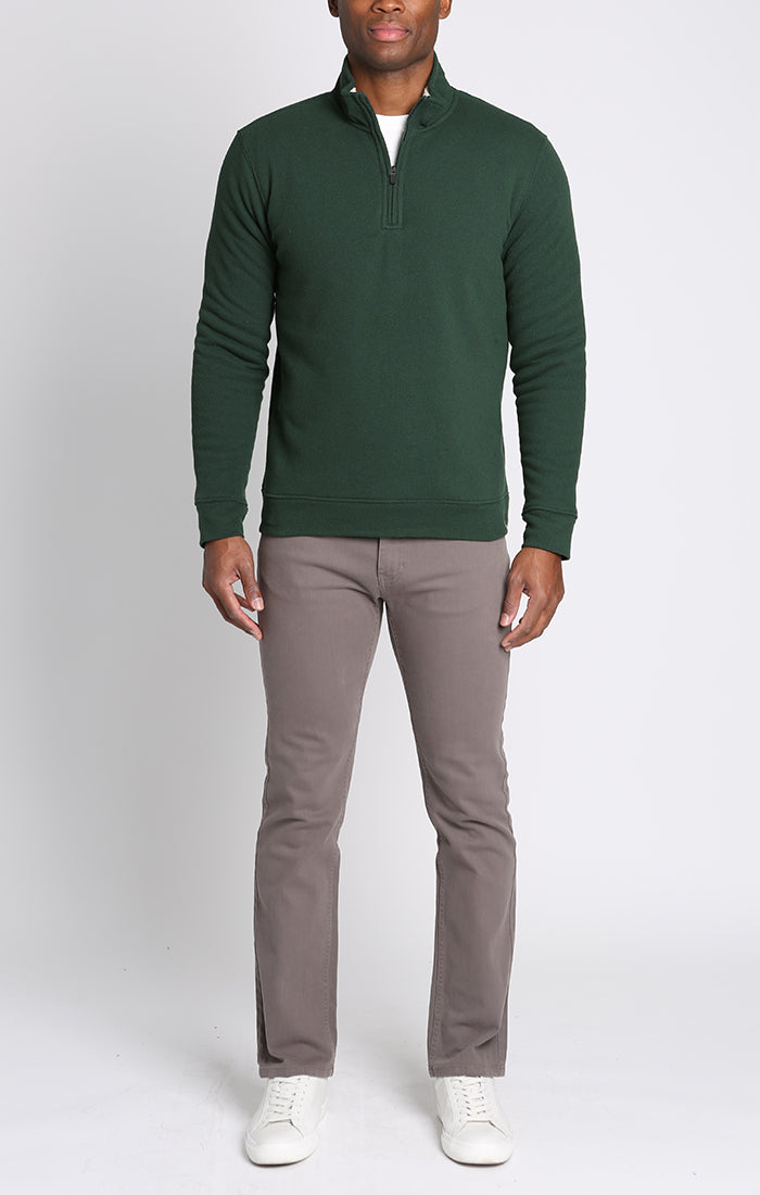 Recycled Jacquard Sherpa Lined Quarter Zip Pullover