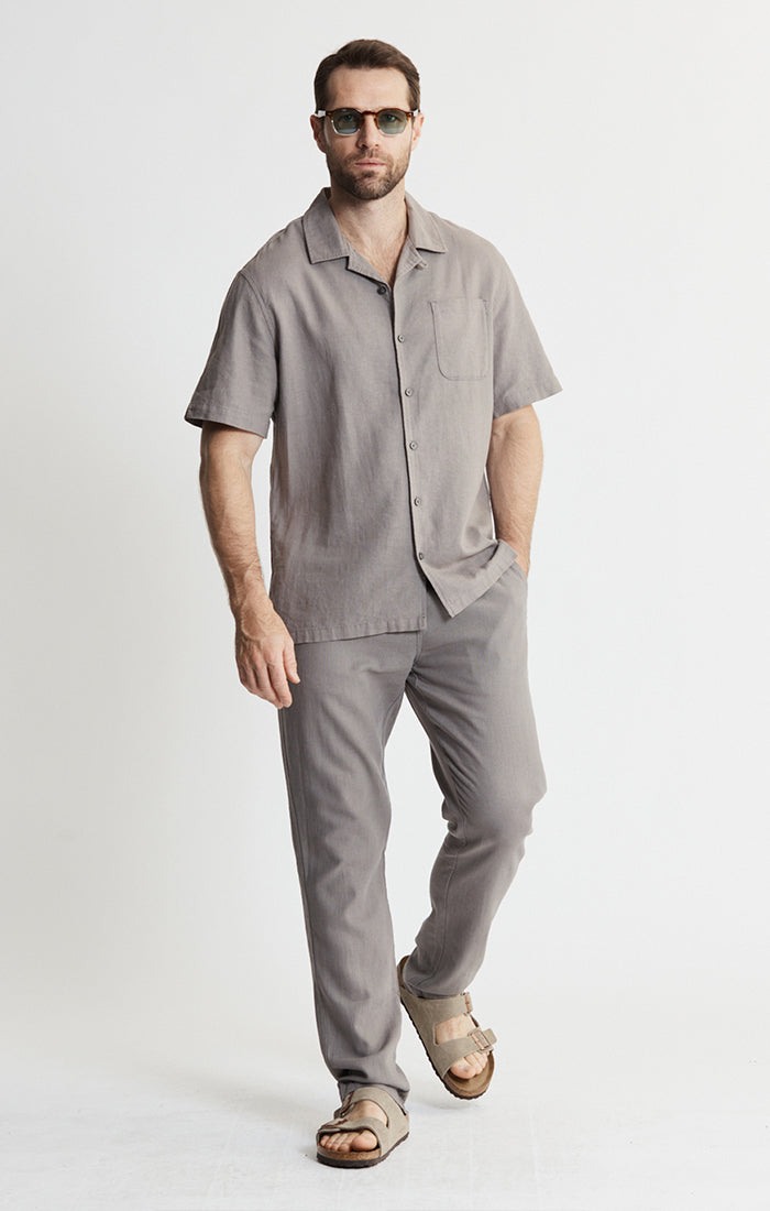 Linen Suffolk Short Sleeve Camp Shirt