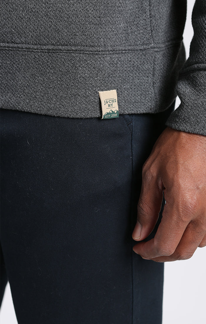 Recycled Jacquard Sherpa Lined Quarter Zip Pullover