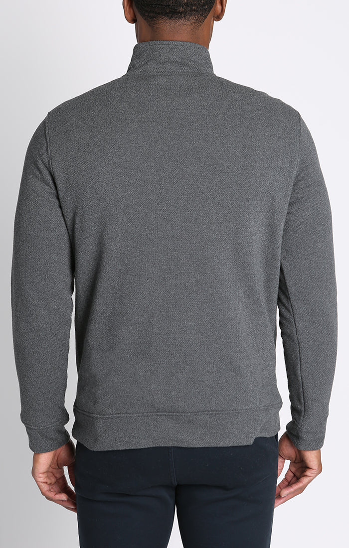 Recycled Jacquard Sherpa Lined Quarter Zip Pullover