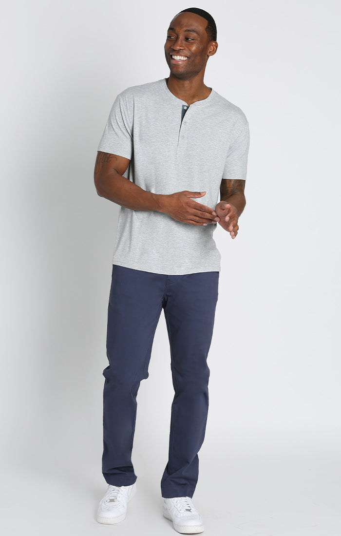 Stretch Poly Viscose Short Sleeve Henley