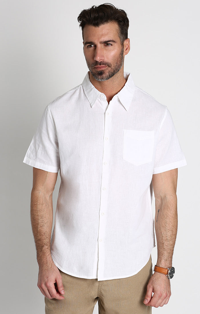 Cotton Linen Short Sleeve Shirt