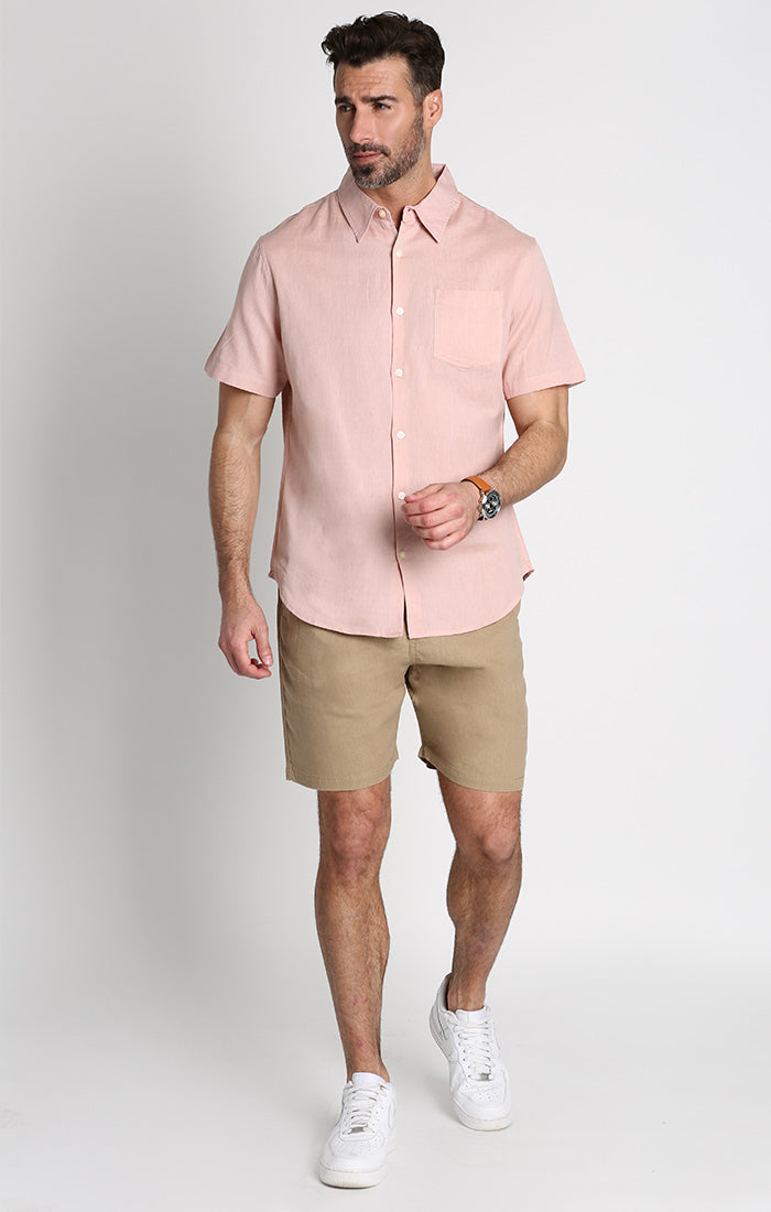 Cotton Linen Short Sleeve Shirt