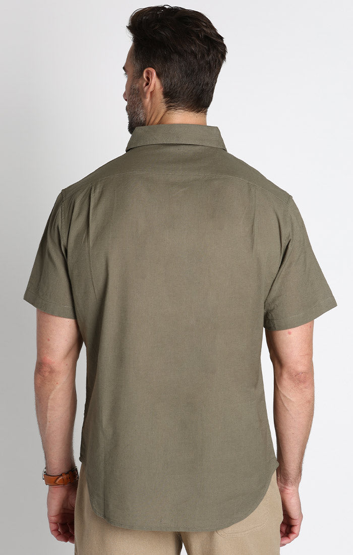 Cotton Linen Short Sleeve Shirt