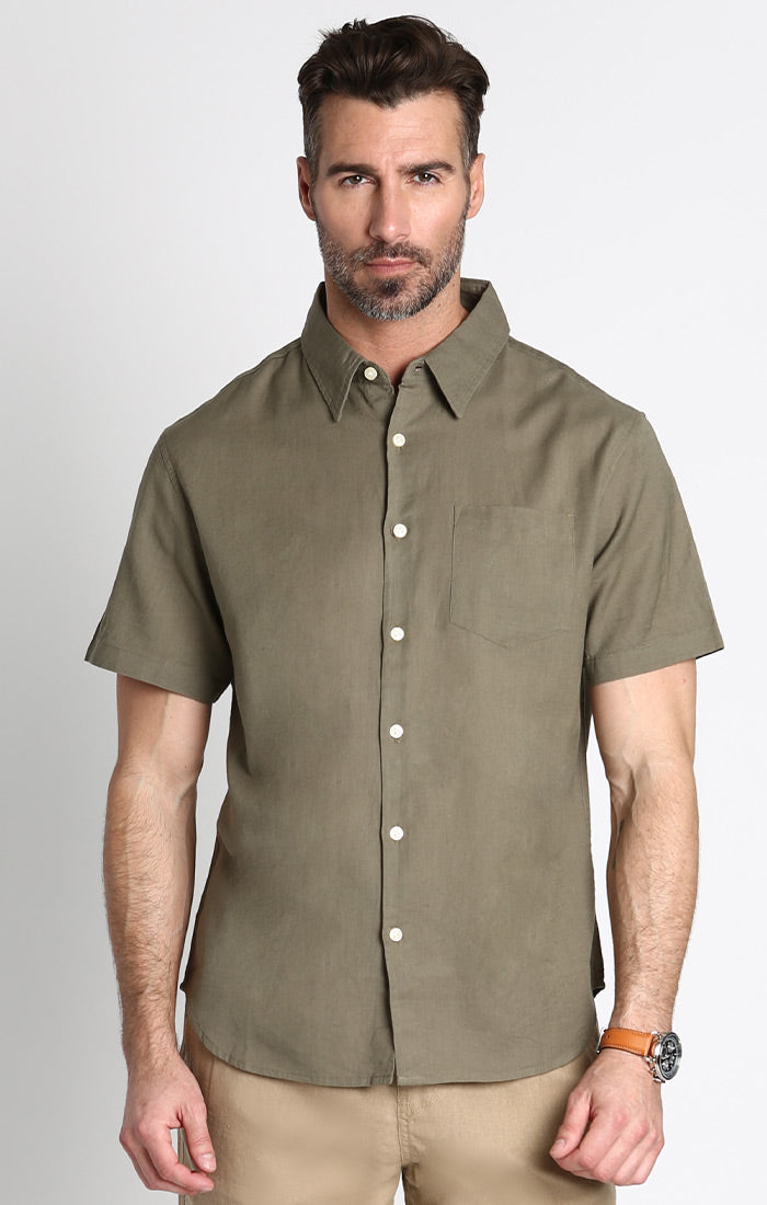 Cotton Linen Short Sleeve Shirt