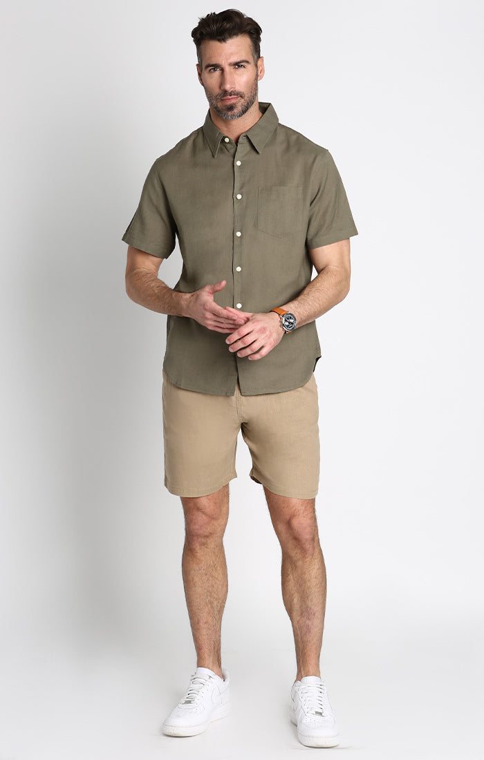 Cotton Linen Short Sleeve Shirt