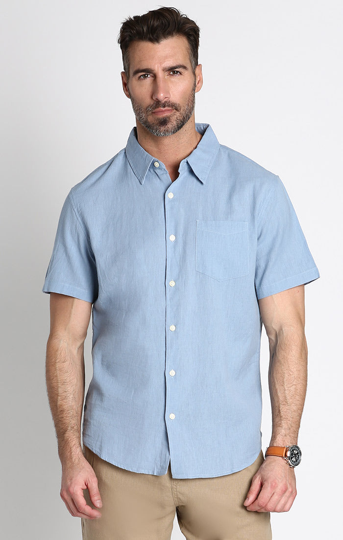 Cotton Linen Short Sleeve Shirt