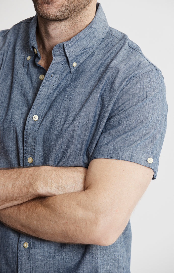 Short Sleeve Chambray Shirt