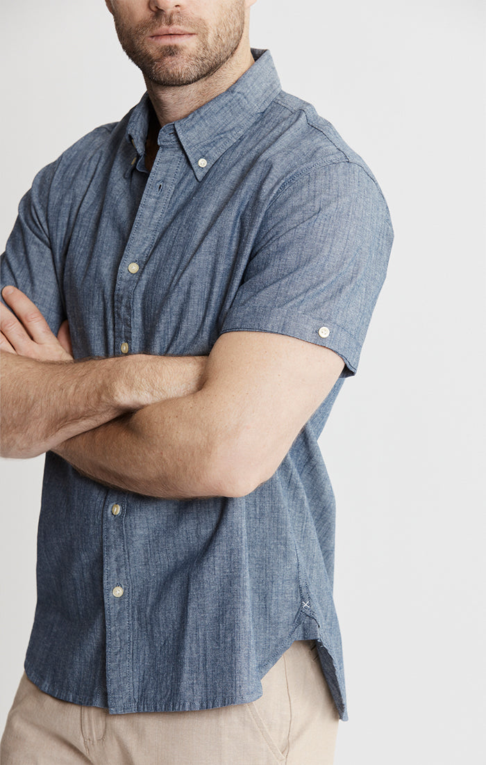 Short Sleeve Chambray Shirt