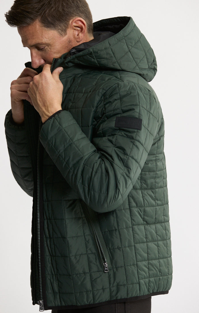 Light Quilted Hooded Puffer Jacket