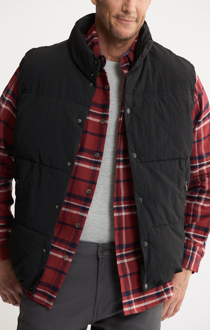 Black Namath Puffer Vest