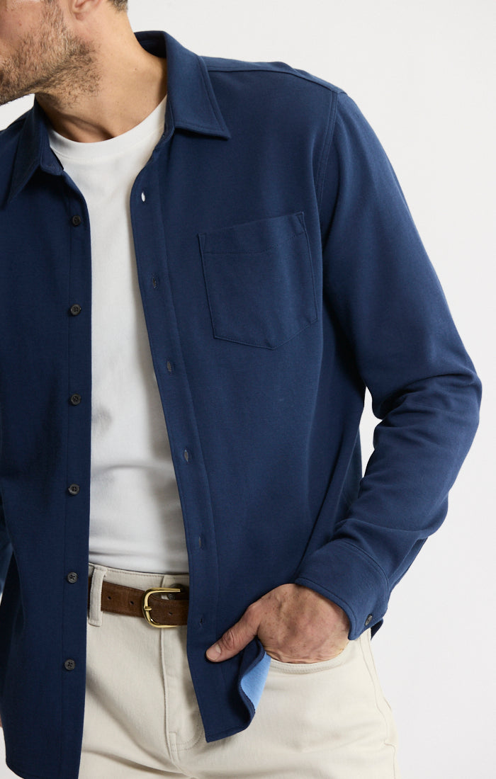 Manor Long Sleeve Cotton Double Face Shirt