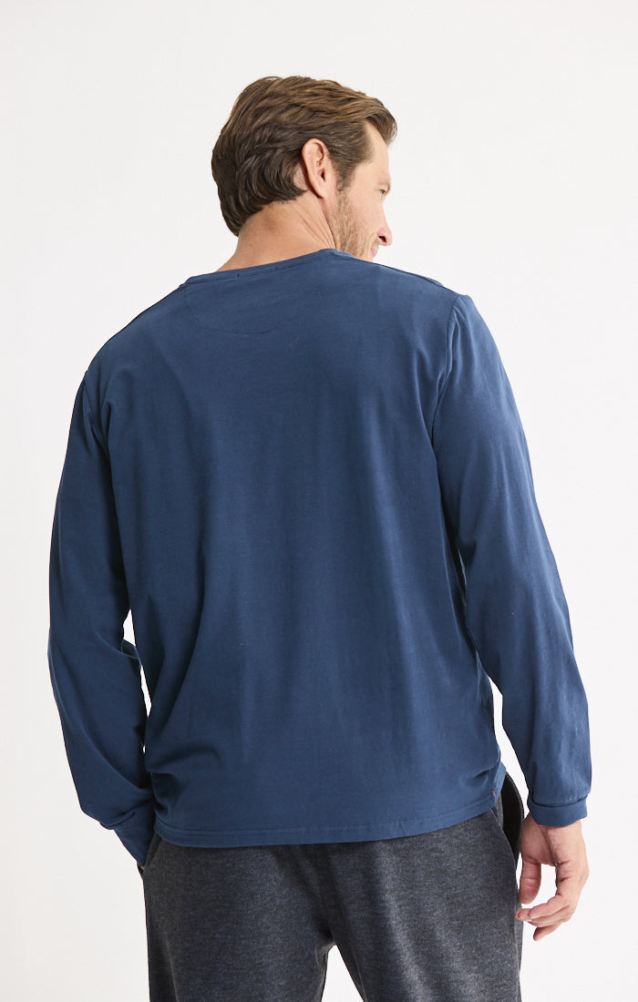 Bryant Long Sleeve Sueded Cotton Crewneck