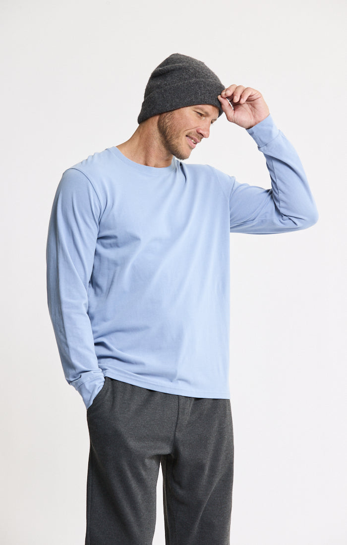 Bryant Long Sleeve Sueded Cotton Crewneck