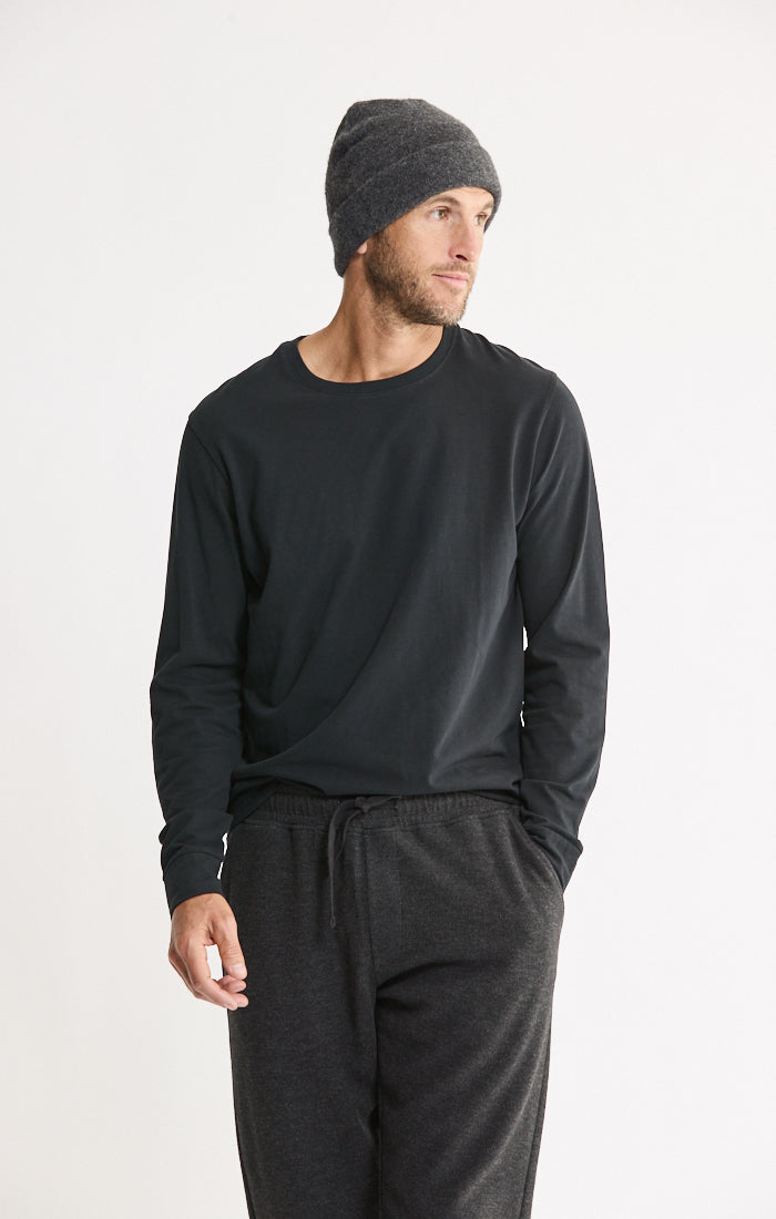 Bryant Long Sleeve Sueded Cotton Crewneck