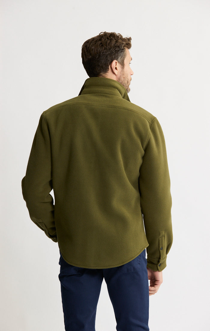 Sherpa Bonded Polar Fleece Shirt Jacket