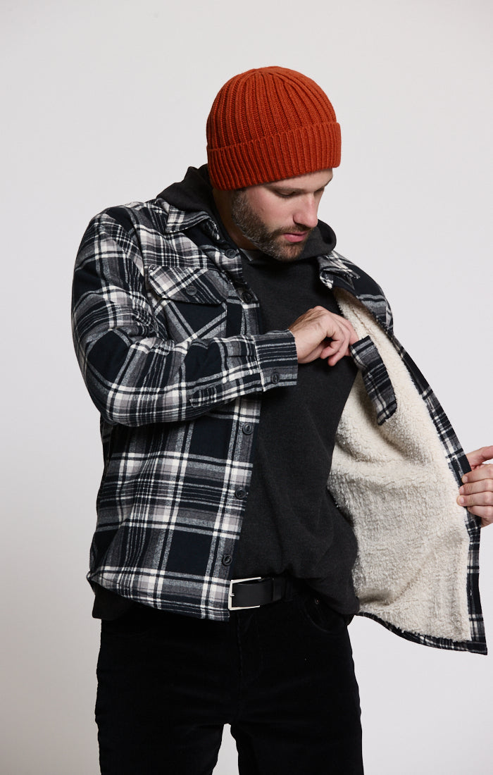 Sherpa Lined Flannel Shirt Jacket