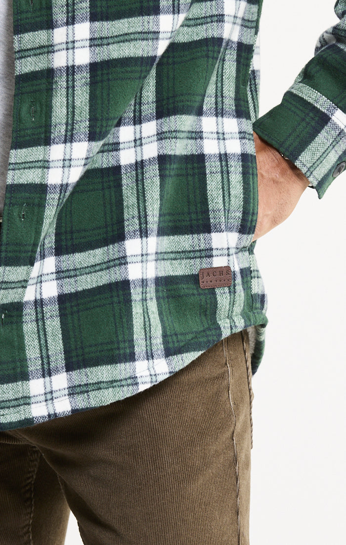 Sherpa Lined Flannel Shirt Jacket