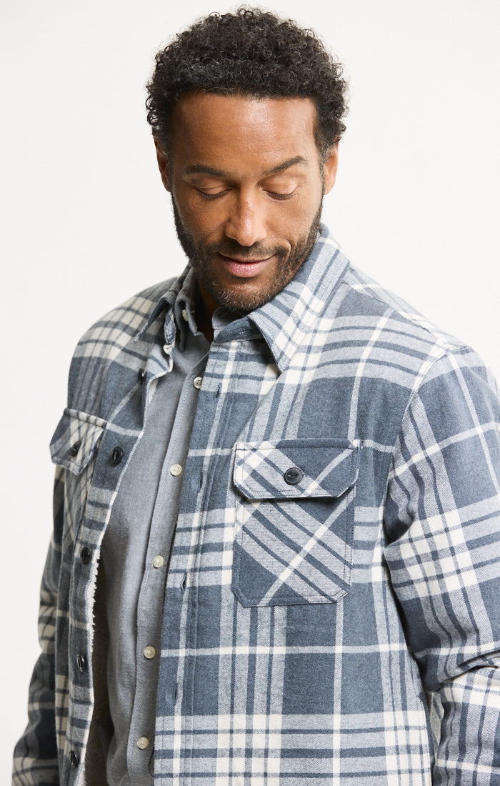 Sherpa Lined Flannel Shirt Jacket