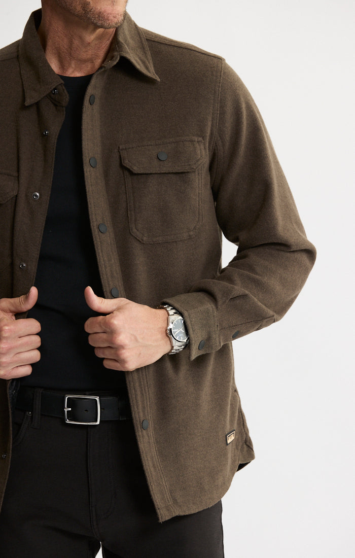 Brushed Knit Overshirt