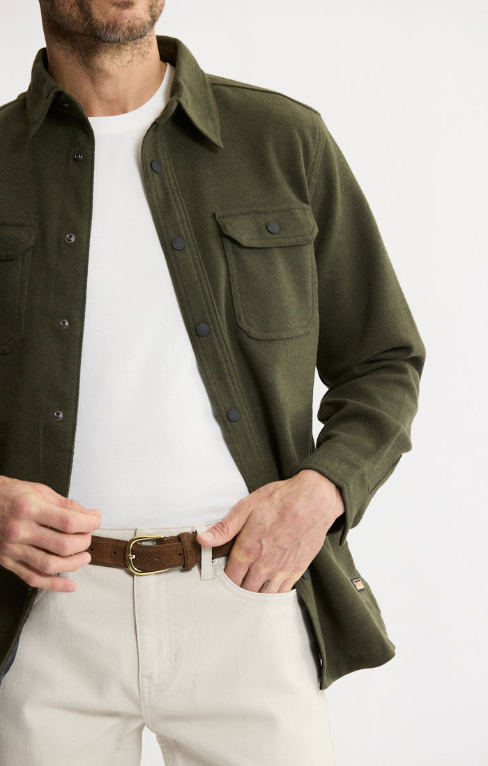 Brushed Knit Overshirt