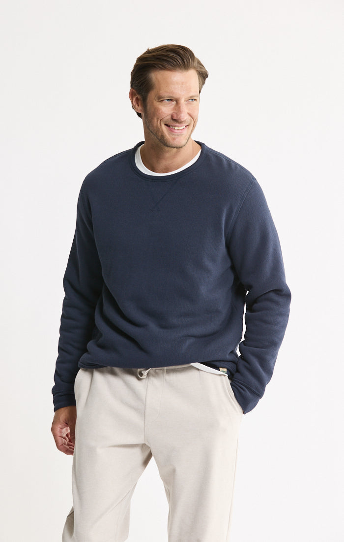 Kent Recycled Jacquard Sherpa Lined Crewneck