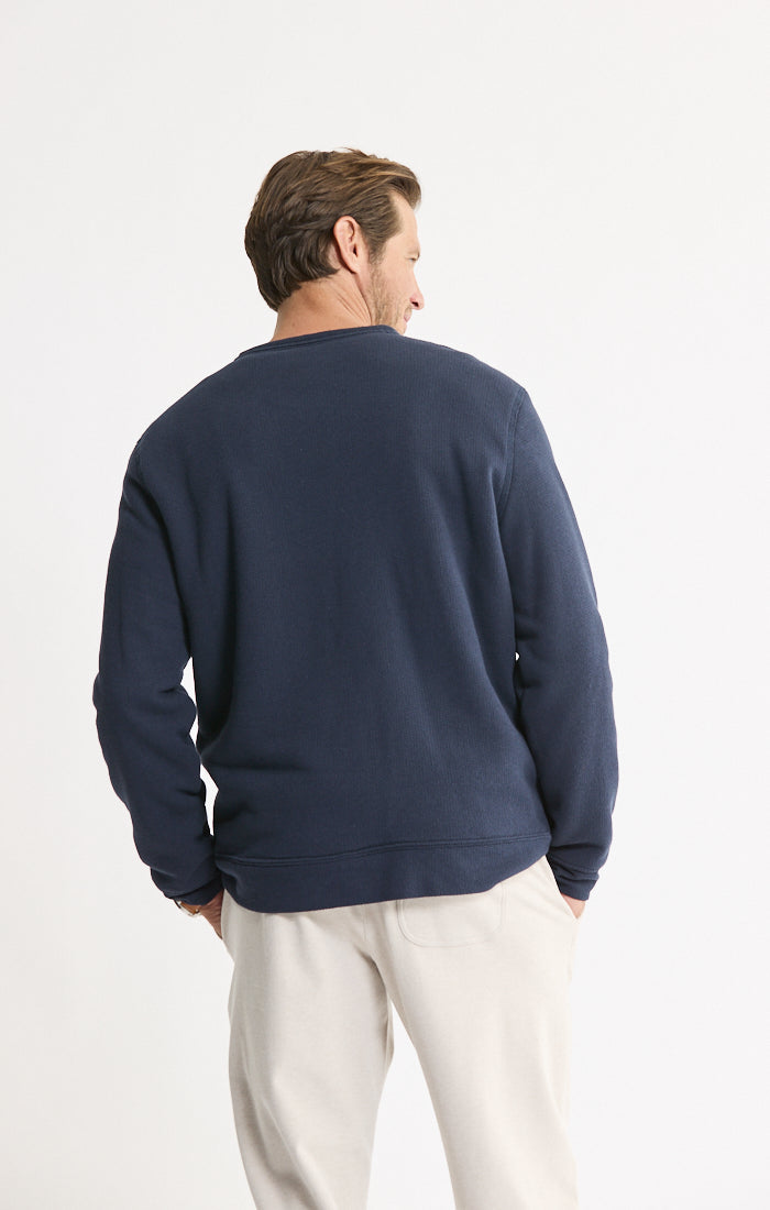 Kent Recycled Jacquard Sherpa Lined Crewneck