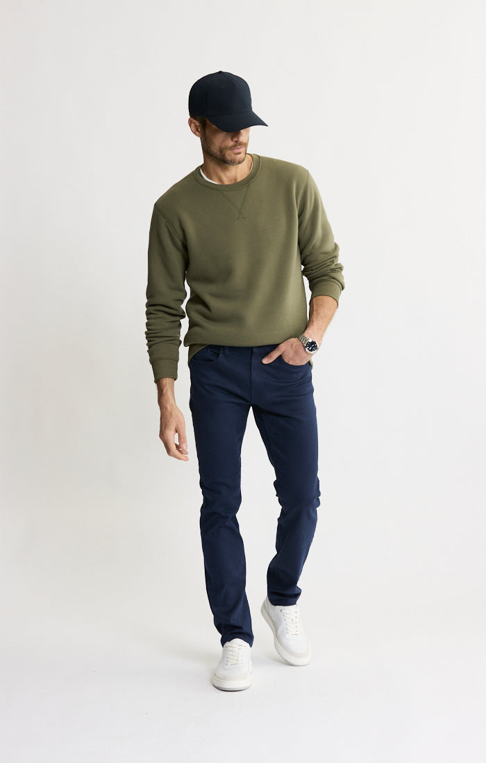 Sherpa Lined Soft Touch Fleece Crewneck