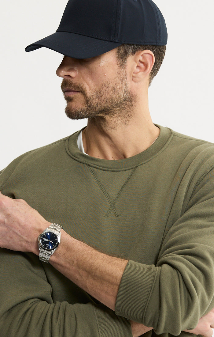 Sherpa Lined Soft Touch Fleece Crewneck