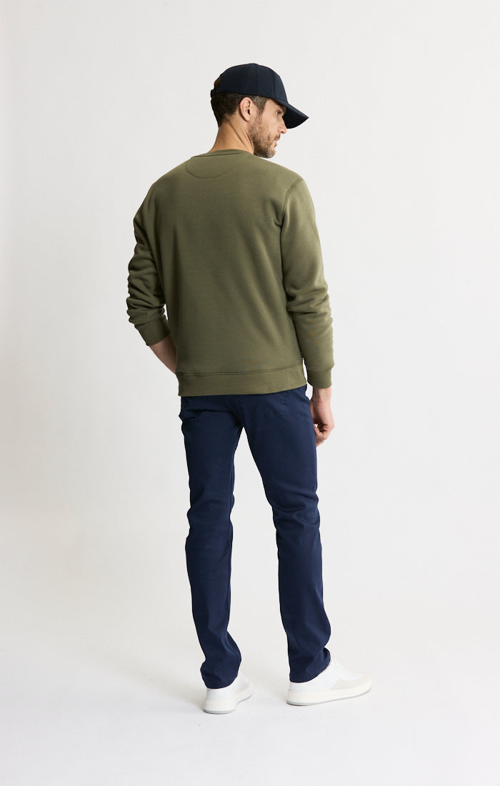 Sherpa Lined Soft Touch Fleece Crewneck