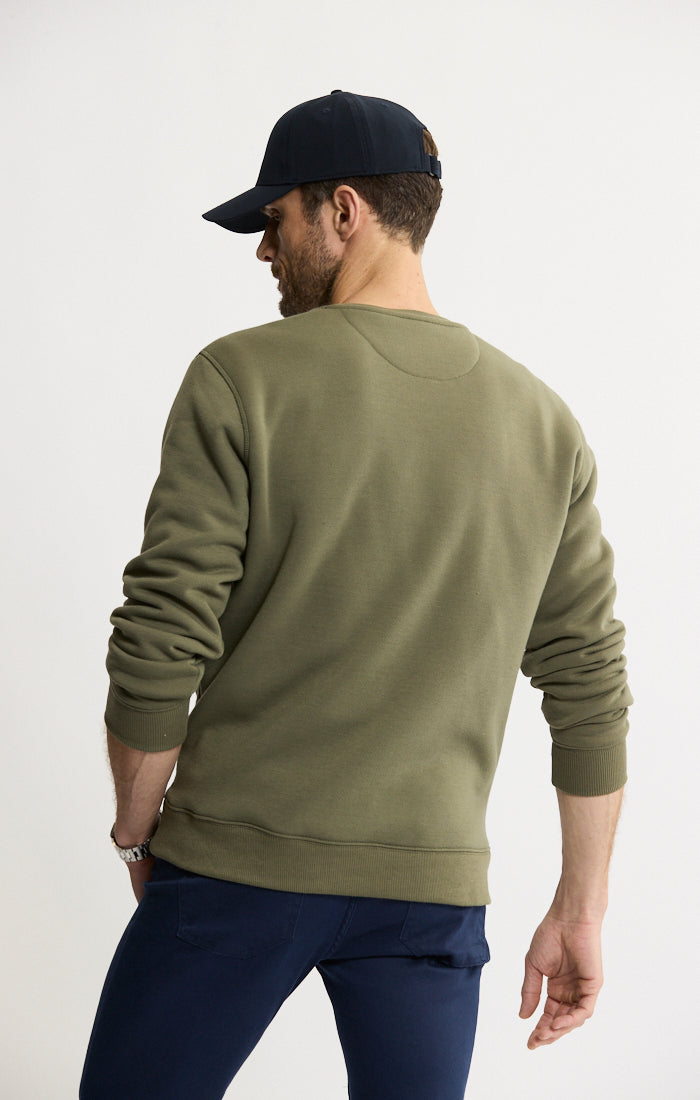Sherpa Lined Soft Touch Fleece Crewneck