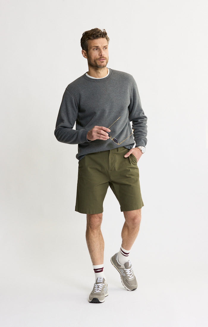 Sherpa Lined Soft Touch Fleece Crewneck