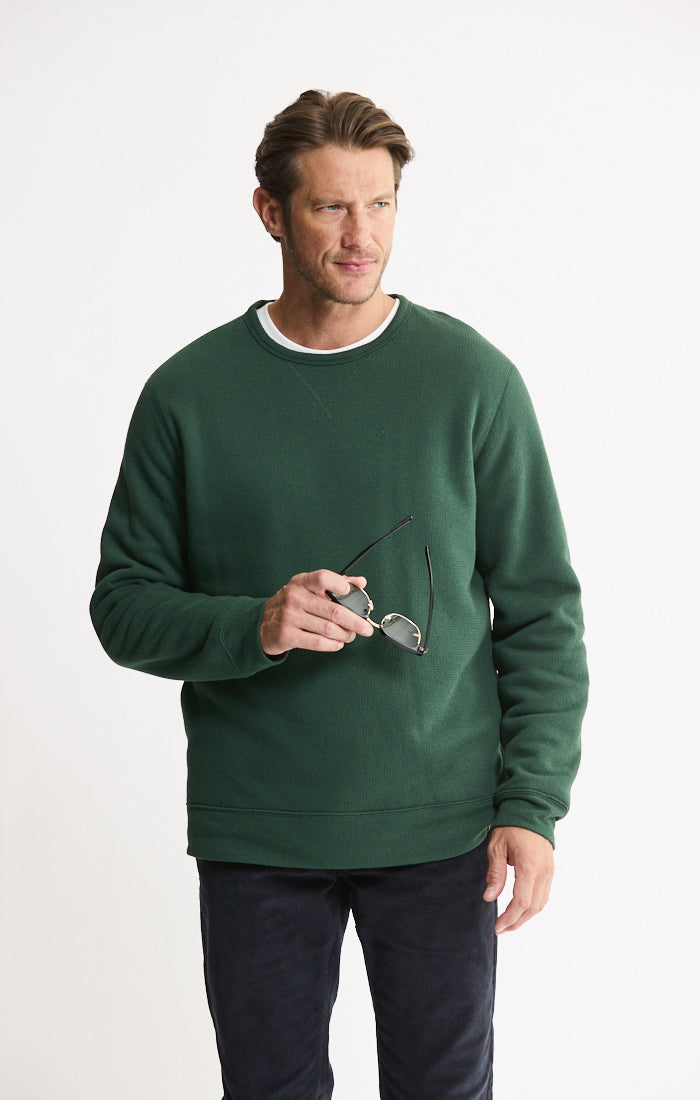 Kent Recycled Jacquard Sherpa Lined Crewneck